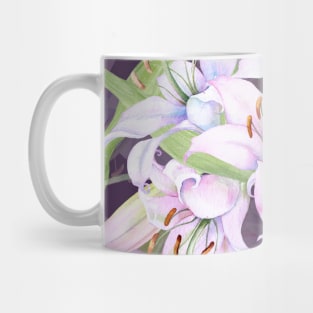 White pink lilies Mug